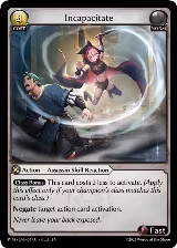 Incapacitate (Curio Foil) (041) — card price