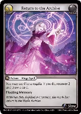 Return to the Archive (027) — card price