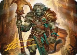 Ajani, Outland Chaperone Art Card (Gold-Stamped Signature) (28) — card price