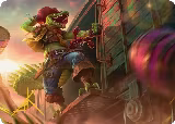 Leatherhead, Iron Gator Art Card (Gold-Stamped Signature) (43), Art Series: Teenage Mutant Ninja Turtles — Magic card price