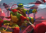 Raph & Leo, Sibling Rivals Art Card (Gold-Stamped Signature) (16) — card price
