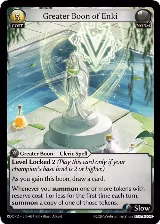 Greater Boon of Enki (067), Radiant Origins: Pantheon — Grand Archive card price