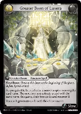 Greater Boon of Luxera (068), Radiant Origins: Pantheon — Grand Archive card price