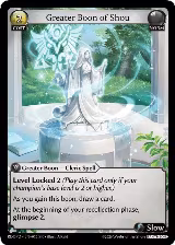Greater Boon of Shou (070), Radiant Origins: Pantheon — Grand Archive card price
