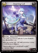 Inspiring Call (079), Radiant Origins: Pantheon — Grand Archive card price
