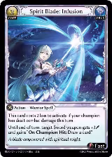 Spirit Blade: Infusion (210), Radiant Origins: Pantheon — Grand Archive card price