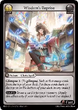 Wisdom's Reprise (124), Radiant Origins: Pantheon — Grand Archive card price