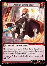 Arthur, Young Heir (169), Radiant Origins — Grand Archive card price