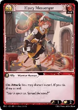 Hasty Messenger (189), Radiant Origins — Grand Archive card price