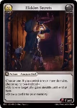 Hidden Secrets (090), Radiant Origins — Grand Archive card price