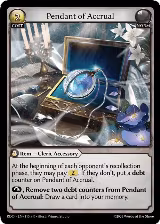 Pendant of Accrual (110), Radiant Origins — Grand Archive card price