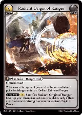Radiant Origin of Ranger (122), Radiant Origins — Grand Archive card price