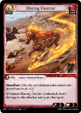 Blazing Destrier (Curio Foil) (173), Radiant Origins — Grand Archive card price