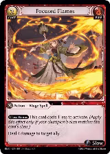 Focused Flames (Curio Foil) (187), Radiant Origins — Grand Archive card price