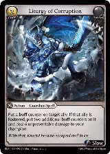 Liturgy of Corruption (Curio Foil) (093), Radiant Origins — Grand Archive card price