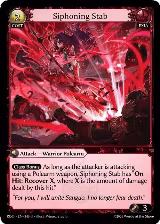 Siphoning Stab (Curio Foil) (346), Radiant Origins — Grand Archive card price