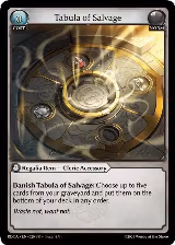 Tabula of Salvage (020), Radiant Origins — Grand Archive card price