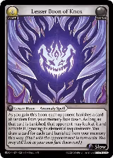 Lesser Boon of Knox (029) — card price