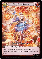 Fiery Interference (141), Promotional Cards — Grand Archive card price