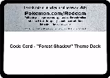 Code Card - "Forest Shadow" Theme Deck — card price