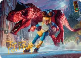 Moon Girl and Devil Dinosaur Art Card (Gold-Stamped Signature) (14) — card price