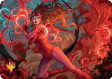 Scarlet Witch, Chaotic Avenger Art Card (Gold-Stamped Planeswalker Symbol) (38) — card price