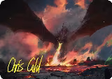 Smaug, the Great Calamity Art Card (Gold-Stamped Signature) (17) — card price