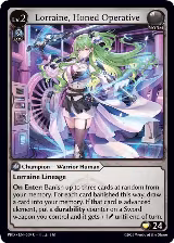 Lorraine, Honed Operative (009), .asphodel/paradise — Grand Archive card price