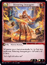 Blistering Insurgent (Interference Curio Foil) (109), .asphodel/paradise — Grand Archive card price
