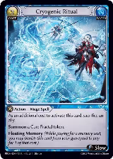 Cryogenic Ritual (Interference Curio Foil) (151), .asphodel/paradise — Grand Archive card price