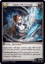 Equip with Courage (Interference Curio Foil) (057) — card price