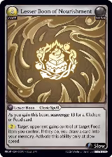 Lesser Boon of Nourishment (008), .asphodel/paradise: Pantheon — Grand Archive card price
