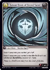 Lesser Boon of Sword Saint (013) — card price