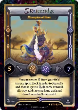 Raiceridge - Champion of Hera (Stellar) (ETH-R3), Shattered Stars - Ethereal — Elestrals card price