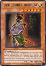 Enishi, Shien's Chancellor (Blue) (DL12-EN009), Duelist League Promo — Yu-Gi-Oh! card price