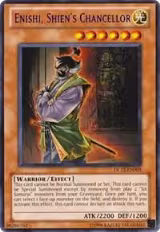 Enishi, Shien's Chancellor (Purple) (DL12-EN009), Duelist League Promo — Yu-Gi-Oh! card price