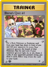 Blaine's Quiz #1 (097/132) — card price