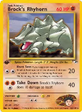 Brock's Rhyhorn (22) (022/132), Gym Heroes — Pokémon card price