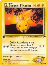 Lt. Surge's Pikachu (084/132) — card price