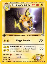Lt. Surge's Raichu (028/132), Gym Heroes — Pokémon card price