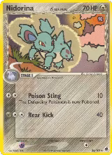 Nidorina (Delta Species) (34/101), EX Dragon Frontiers — Pokémon card price