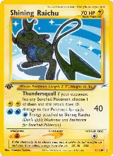 Shining Raichu (111/105) — card price