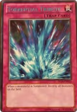 Torrential Tribute (Blue) (DL18-EN016), Duelist League Promo — Yu-Gi-Oh! card price