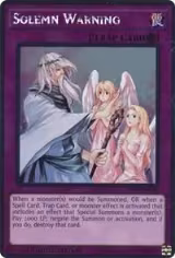 Solemn Warning (NKRT-EN035), Noble Knights of the Round Table Box Set — Yu-Gi-Oh! card price