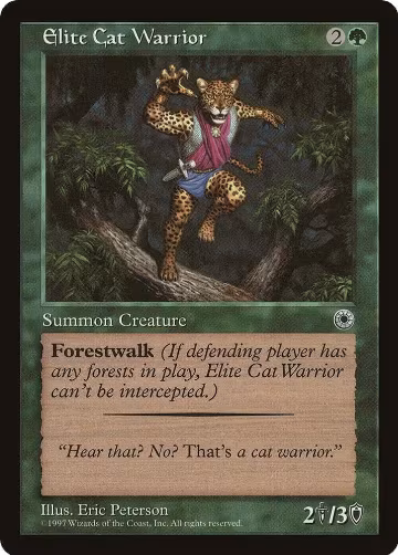 Elite Cat Warrior (Flavor Text), Portal — Magic card price