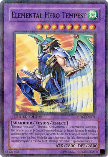 Elemental HERO Tempest (MF02-EN001), Mattel Action Figure Promos: Series 2 — Yu-Gi-Oh! card price