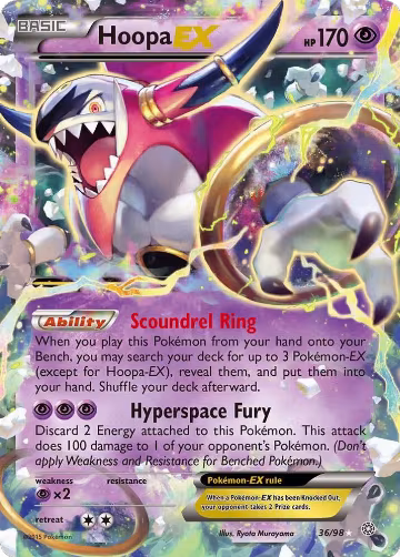 Hoopa EX (36/98), XY - Ancient Origins — Pokémon card price