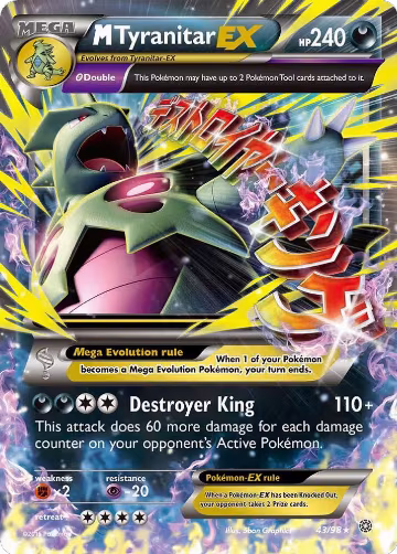 M Tyranitar EX (43/98), XY - Ancient Origins — Pokémon card price