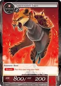 Sabretooth Tiger (1-063), Starter Deck: Wolves of the Raging Flames — Force of Will card price