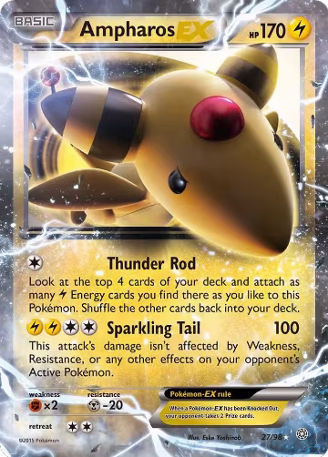 Ampharos EX (27/98), XY - Ancient Origins — Pokémon card price